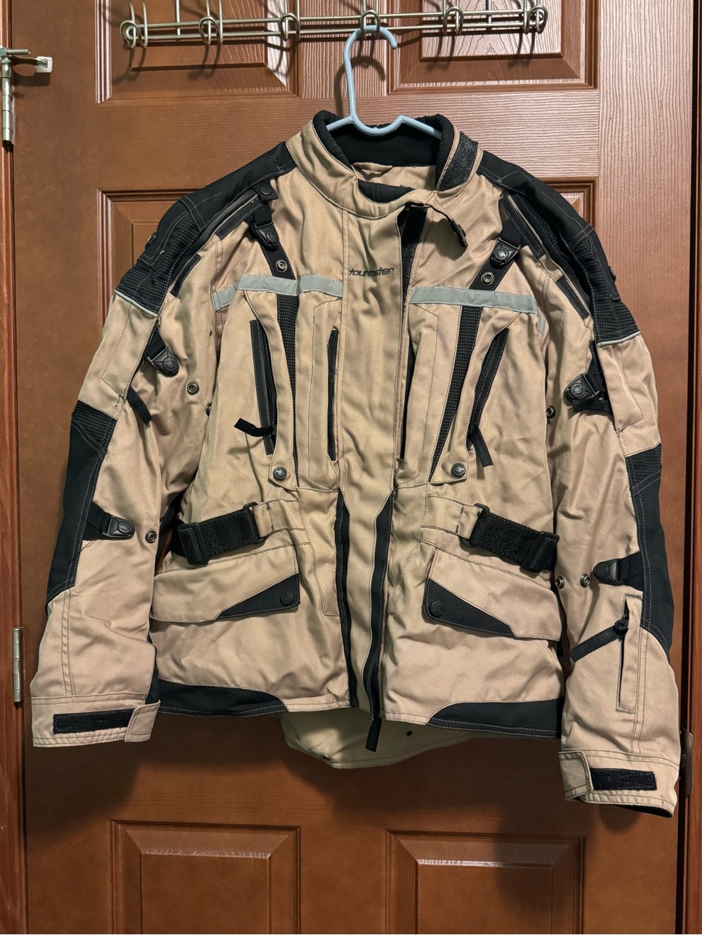 🔥 Women's Beige and Black Adventure Tourmaster Motorcycle Jacket - Medium 10-12